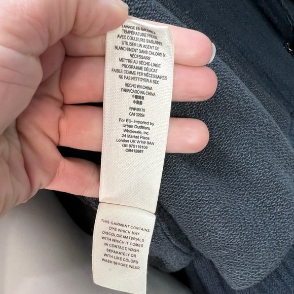 Free People Double Cloth Twill Wrap Jacket In Navy Sz XS - Picture 11 of 13